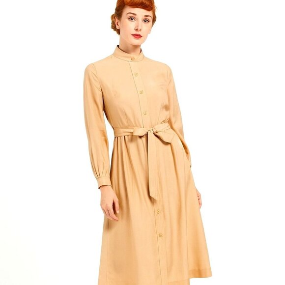 Vintage NEW THREADS Silk Dress Disco Dancing Midi - Picture 1 of 15